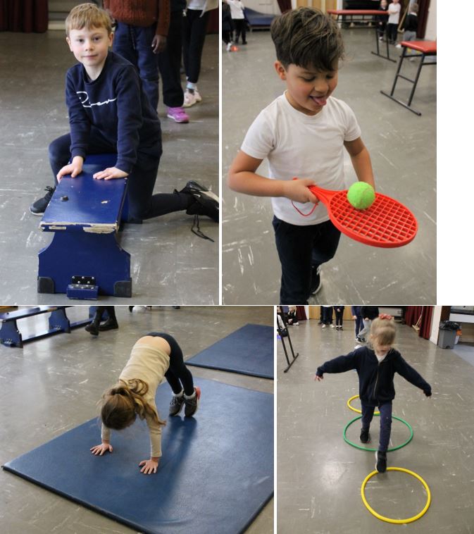 A collage of children playing with a ball

Description automatically generated