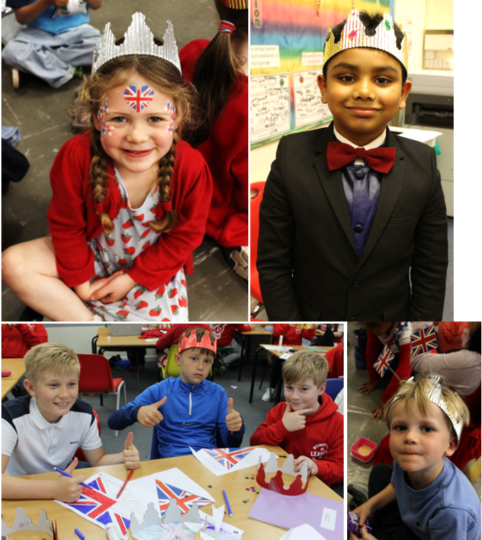 A collage of children wearing crowns

Description automatically generated