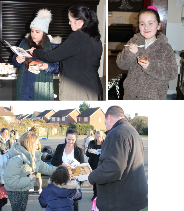 A collage of people eating food

Description automatically generated