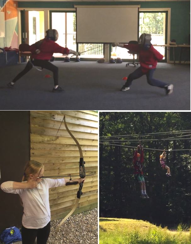 A collage of people playing archery

Description automatically generated