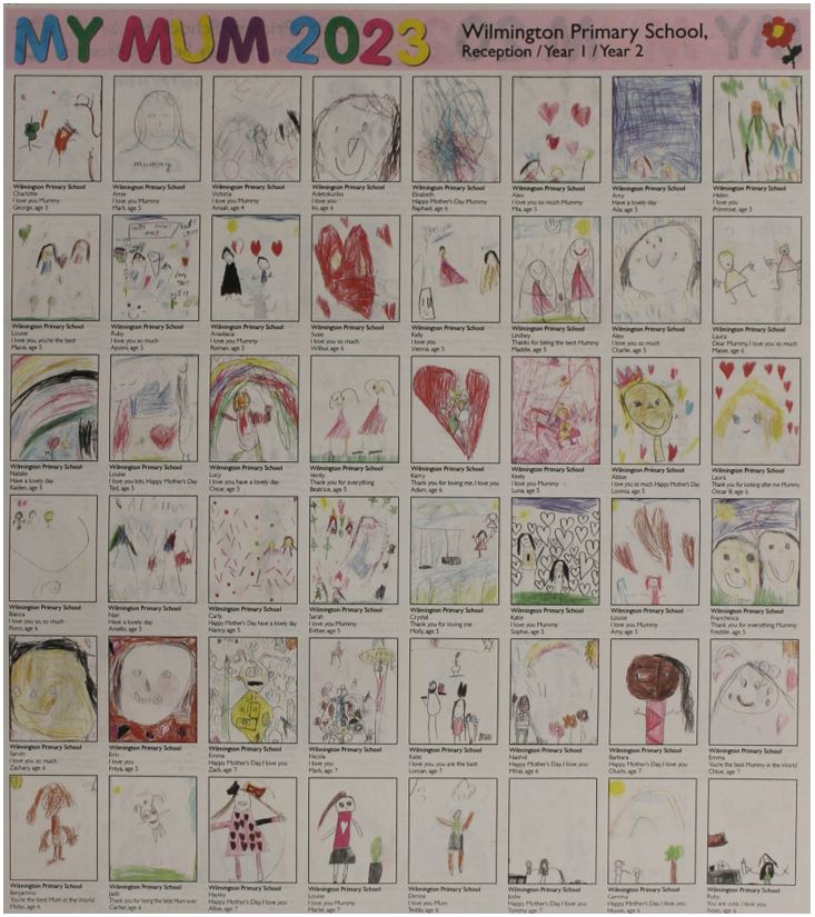 A poster with drawings of children

Description automatically generated