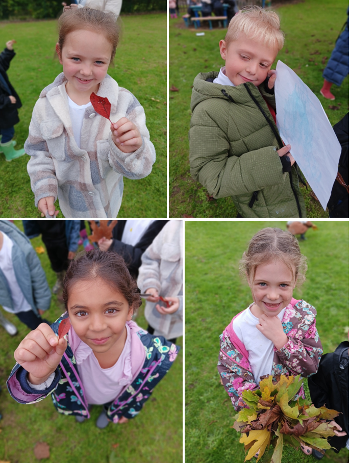 A collage of children holding leaves

Description automatically generated