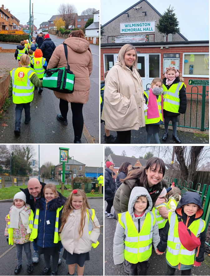 A collage of people in yellow vests

Description automatically generated